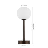Keira 12.25" Modern Minimalist Iron Rechargeable Integrated LED Table Lamp