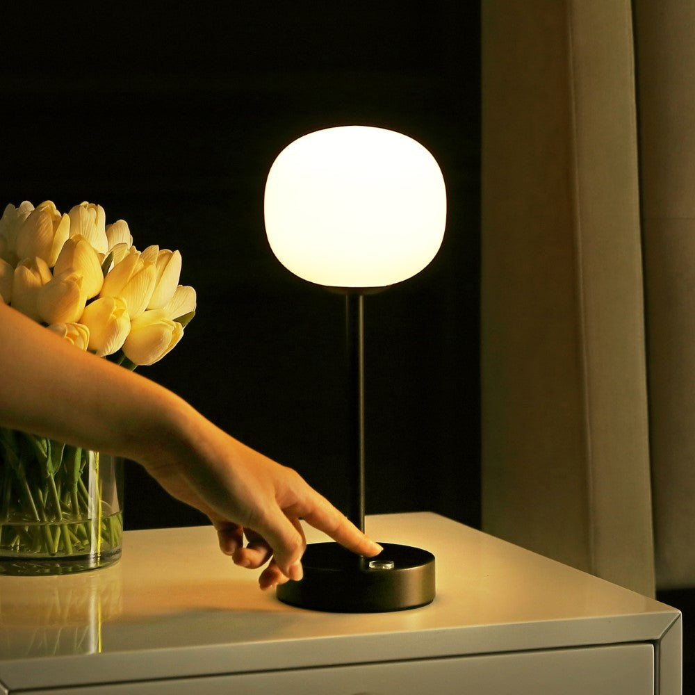 Keira 12.25" Modern Minimalist Iron Rechargeable Integrated LED Table Lamp