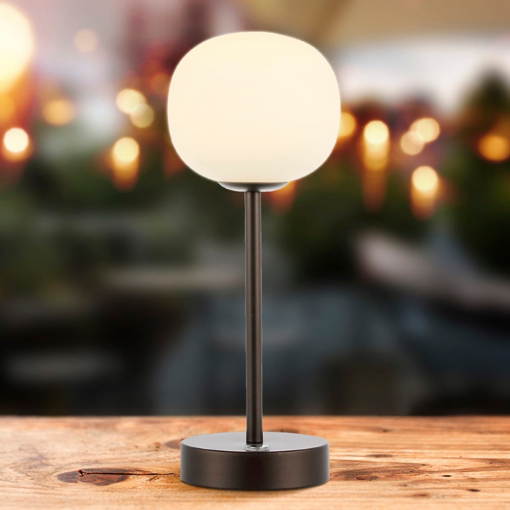 Keira 12.25" Modern Minimalist Iron Rechargeable Integrated LED Table Lamp