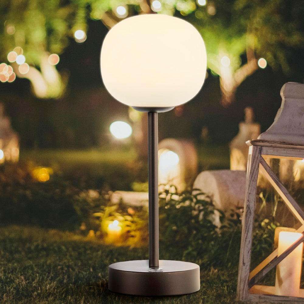 Keira 12.25" Modern Minimalist Iron Rechargeable Integrated LED Table Lamp