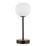 Keira 12.25" Modern Minimalist Iron Rechargeable Integrated LED Table Lamp