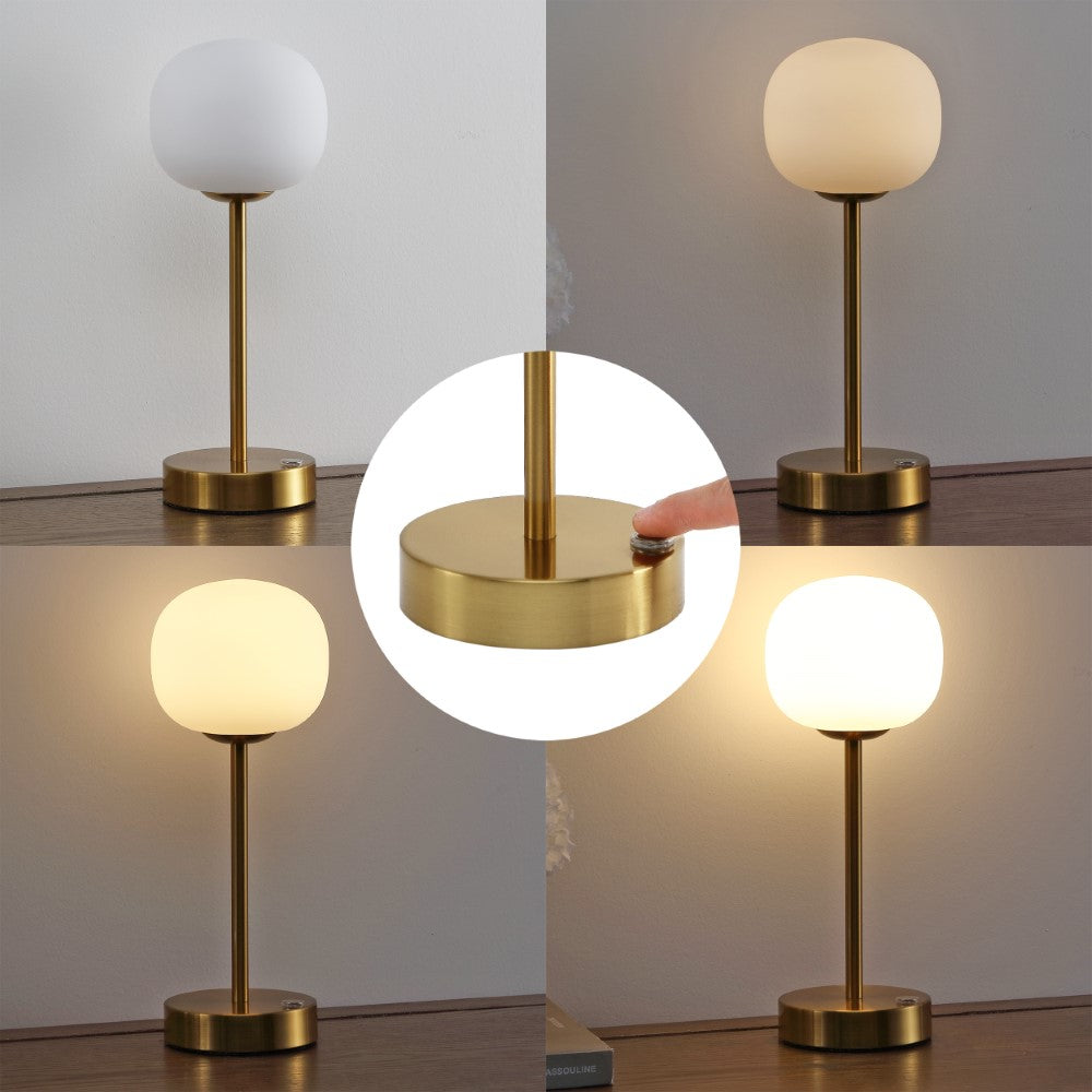 Keira 12.25" Modern Minimalist Iron Rechargeable Integrated LED Table Lamp