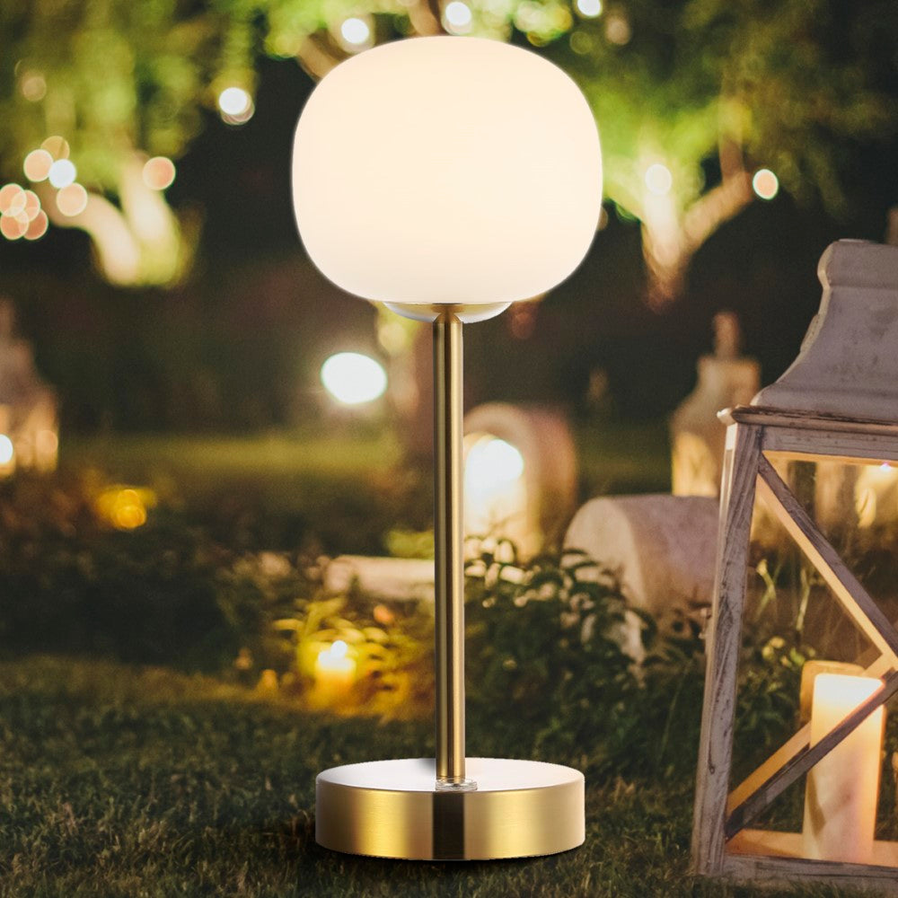 Keira 12.25" Modern Minimalist Iron Rechargeable Integrated LED Table Lamp