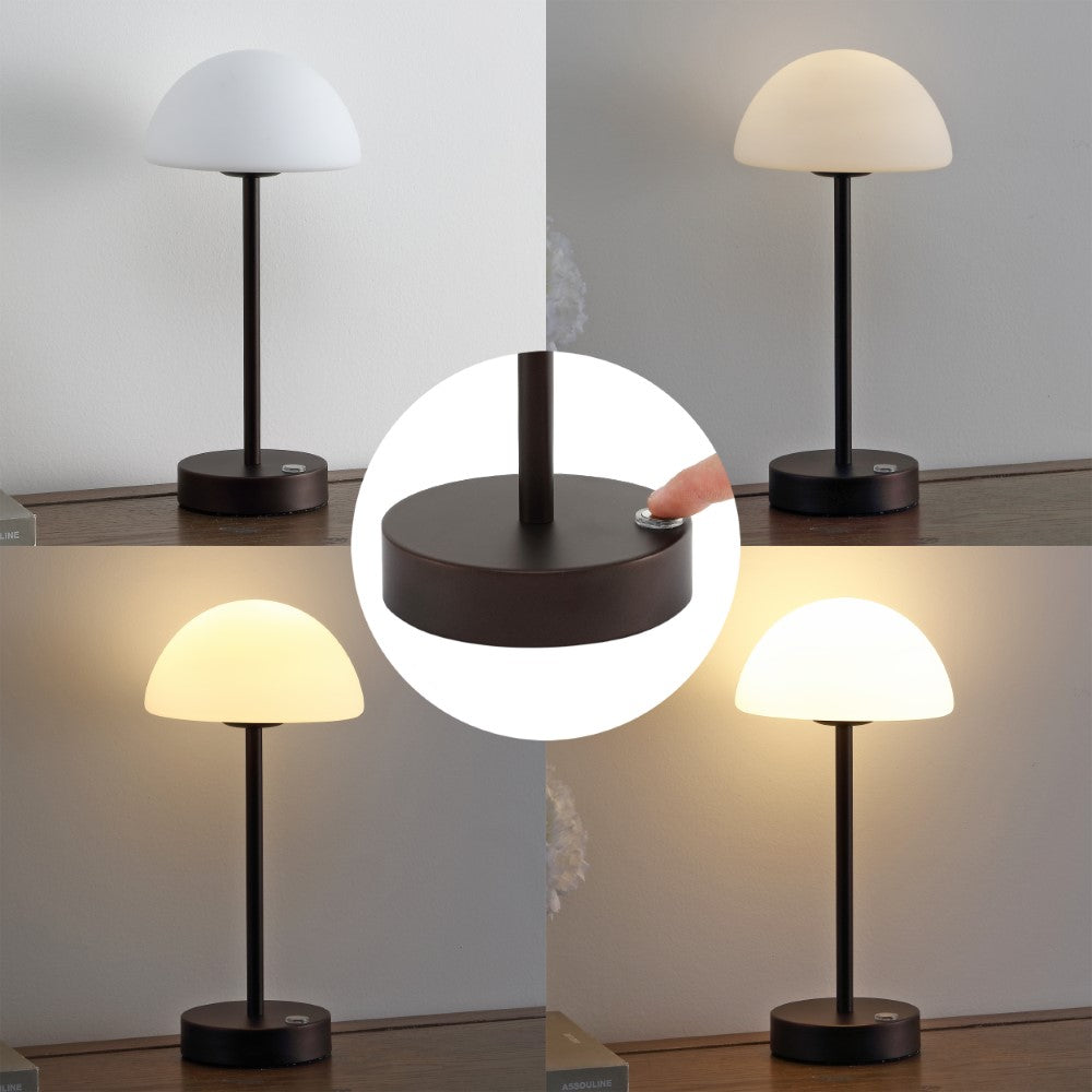 Nordlux 12.5" Modern Minimalist Iron Rechargeable Integrated LED Table Lamp