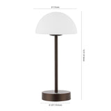 Nordlux 12.5" Modern Minimalist Iron Rechargeable Integrated LED Table Lamp