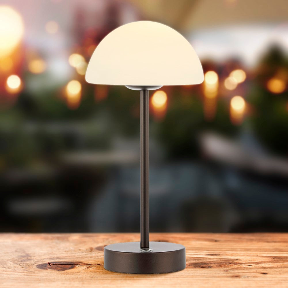 Nordlux 12.5" Modern Minimalist Iron Rechargeable Integrated LED Table Lamp