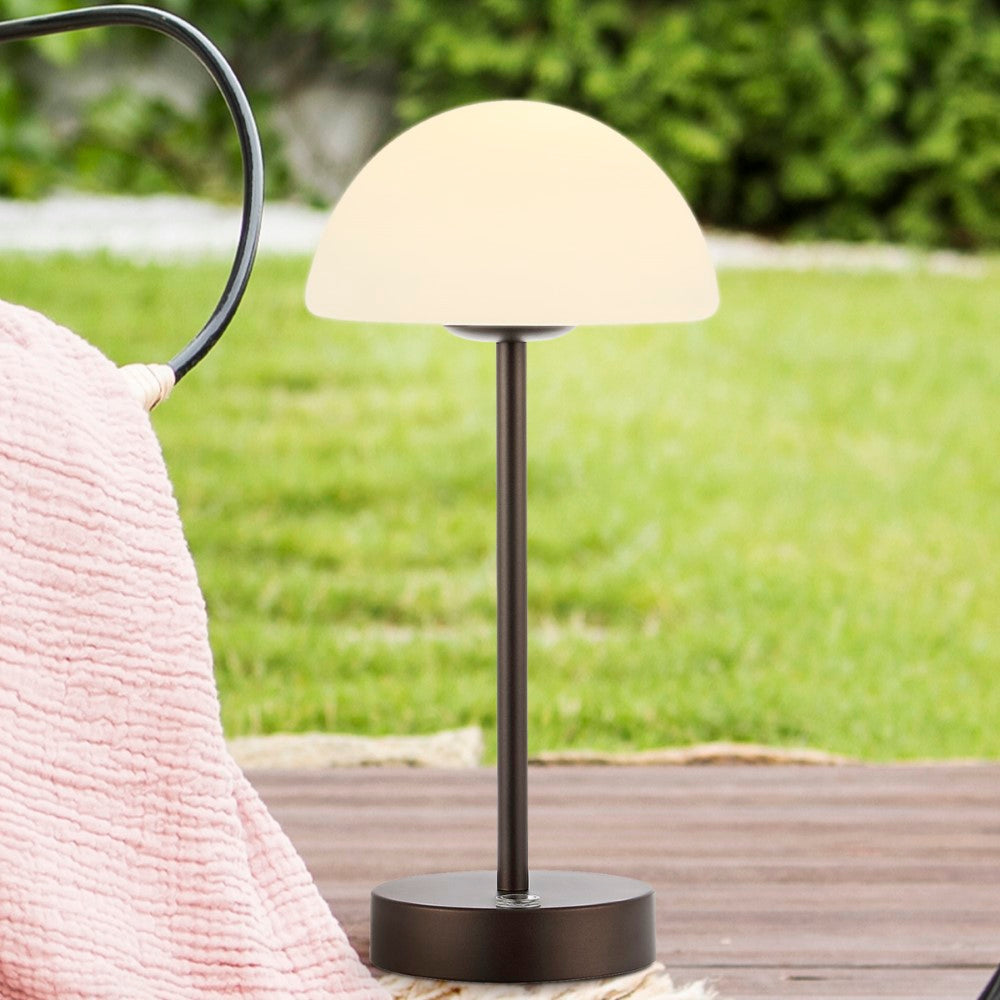 Nordlux 12.5" Modern Minimalist Iron Rechargeable Integrated LED Table Lamp
