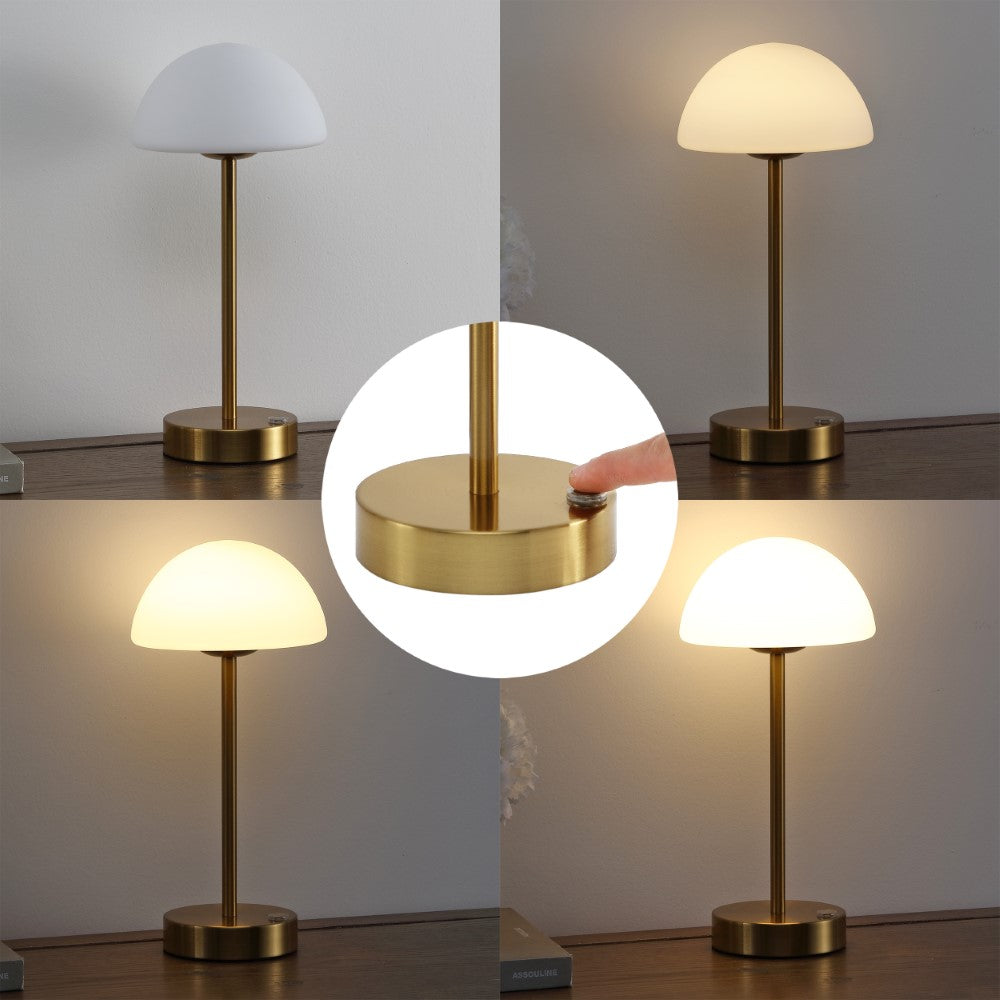 Nordlux 12.5" Modern Minimalist Iron Rechargeable Integrated LED Table Lamp
