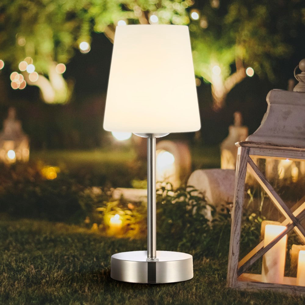 Mainstays 12.75" Modern Minimalist Iron Rechargeable Integrated LED Table Lamp
