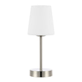 Mainstays 12.75" Modern Minimalist Iron Rechargeable Integrated LED Table Lamp