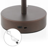 Mainstays 12.75" Modern Minimalist Iron Rechargeable Integrated LED Table Lamp