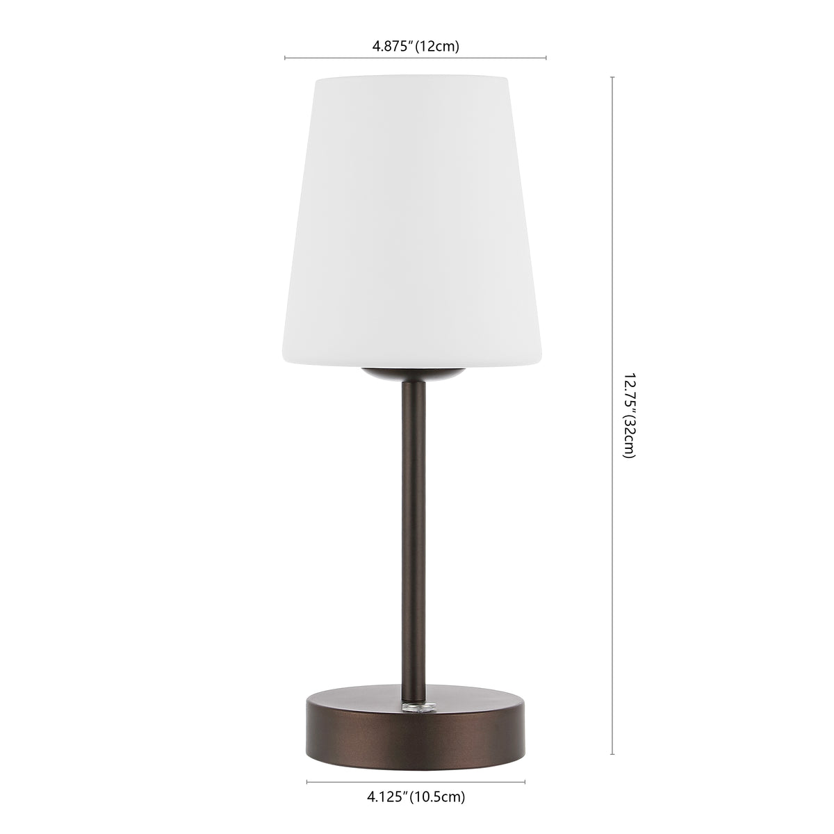 Mainstays 12.75" Modern Minimalist Iron Rechargeable Integrated LED Table Lamp
