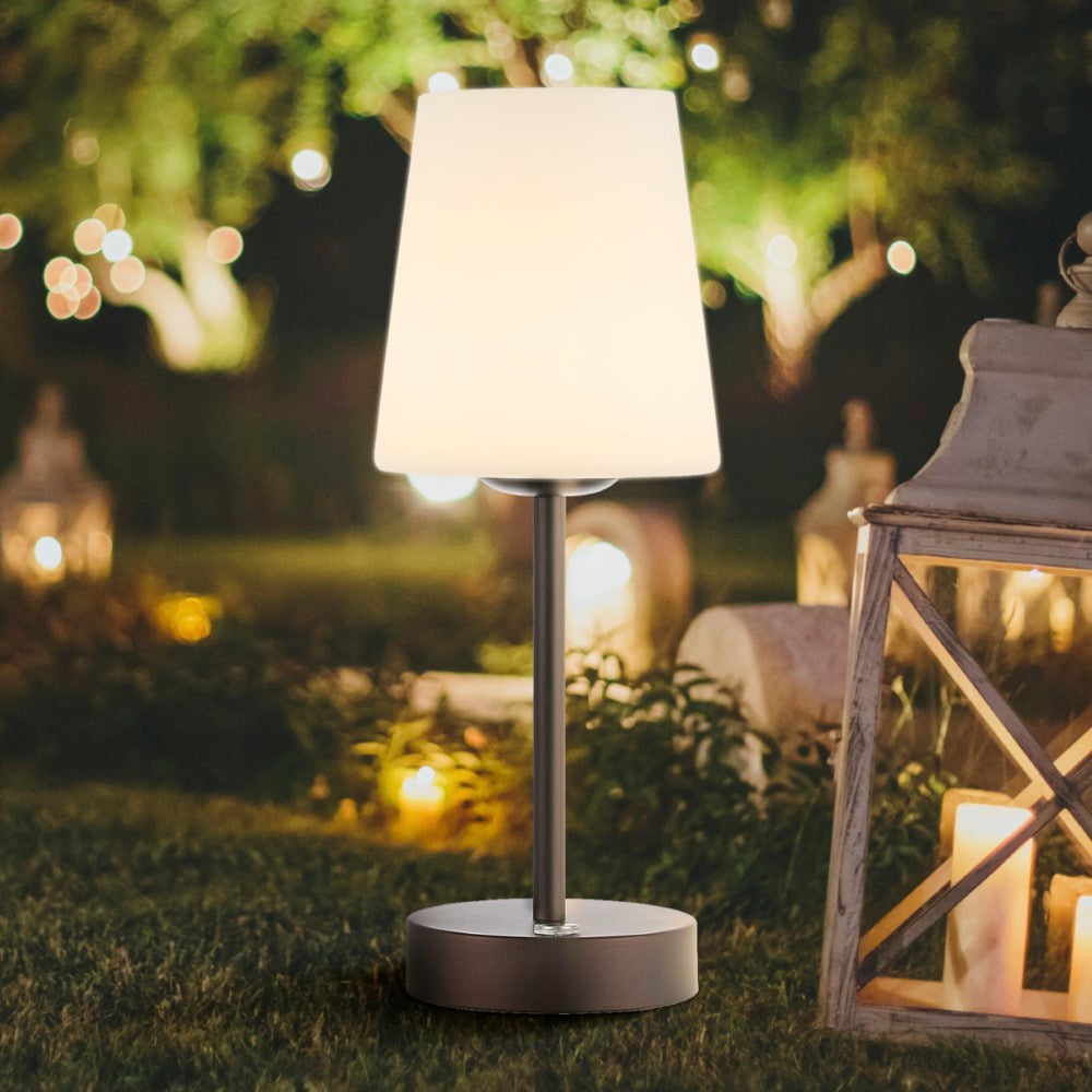 Mainstays 12.75" Modern Minimalist Iron Rechargeable Integrated LED Table Lamp