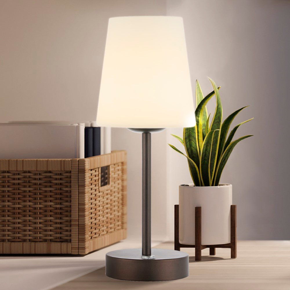 Mainstays 12.75" Modern Minimalist Iron Rechargeable Integrated LED Table Lamp