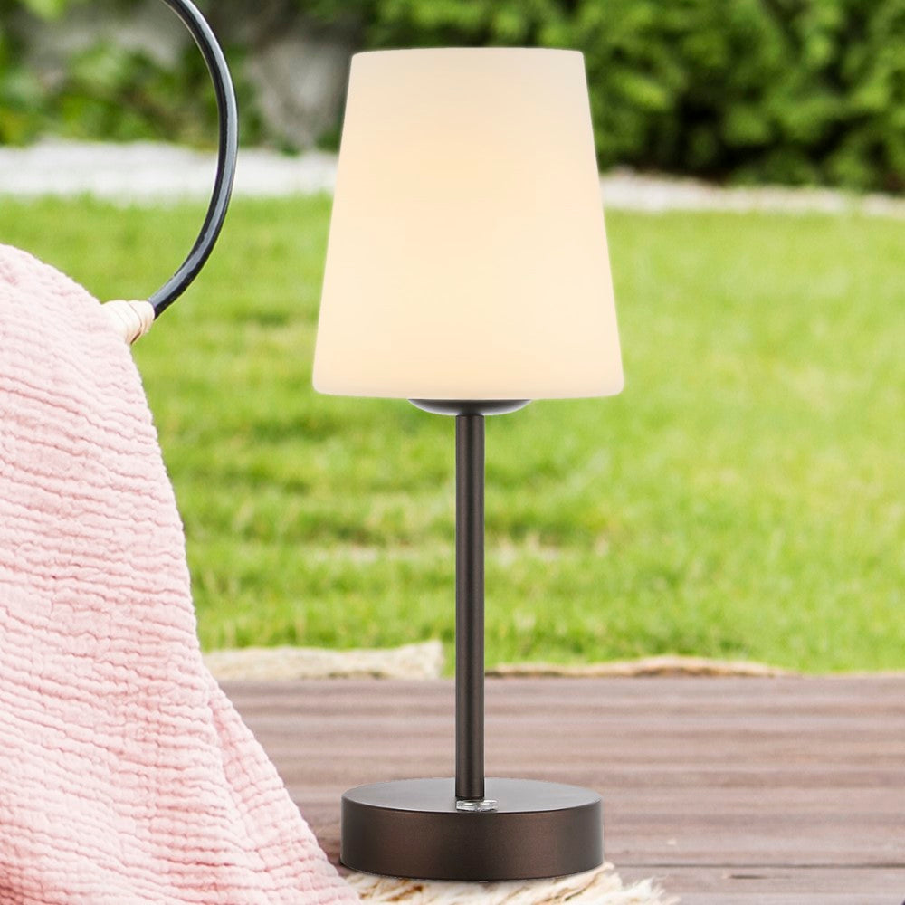 Mainstays 12.75" Modern Minimalist Iron Rechargeable Integrated LED Table Lamp