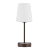Mainstays 12.75" Modern Minimalist Iron Rechargeable Integrated LED Table Lamp