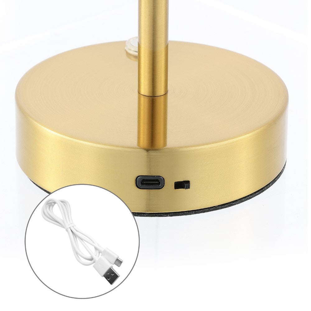 Mainstays 12.75" Modern Minimalist Iron Rechargeable Integrated LED Table Lamp