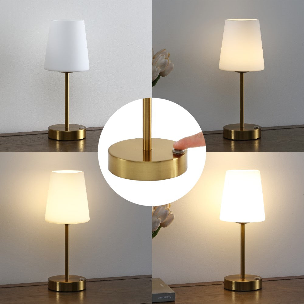 Mainstays 12.75" Modern Minimalist Iron Rechargeable Integrated LED Table Lamp