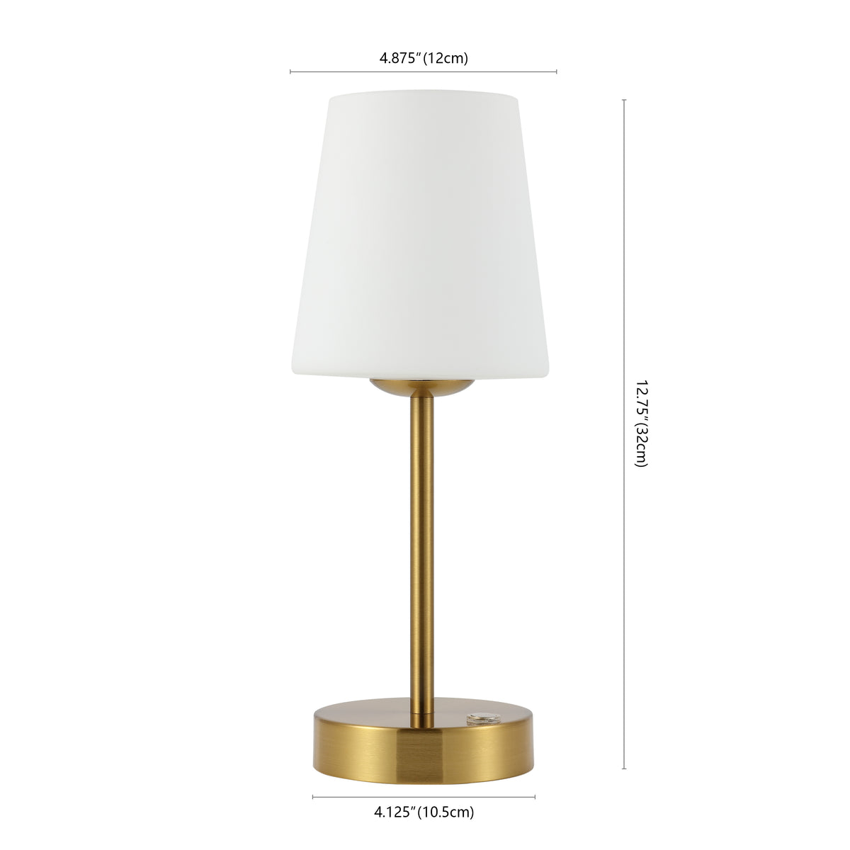 Mainstays 12.75" Modern Minimalist Iron Rechargeable Integrated LED Table Lamp