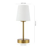 Mainstays 12.75" Modern Minimalist Iron Rechargeable Integrated LED Table Lamp