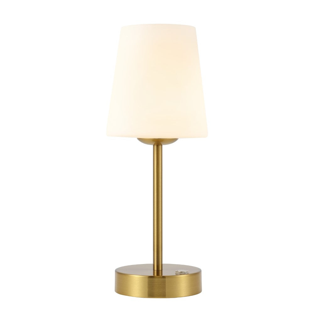 Mainstays 12.75" Modern Minimalist Iron Rechargeable Integrated LED Table Lamp