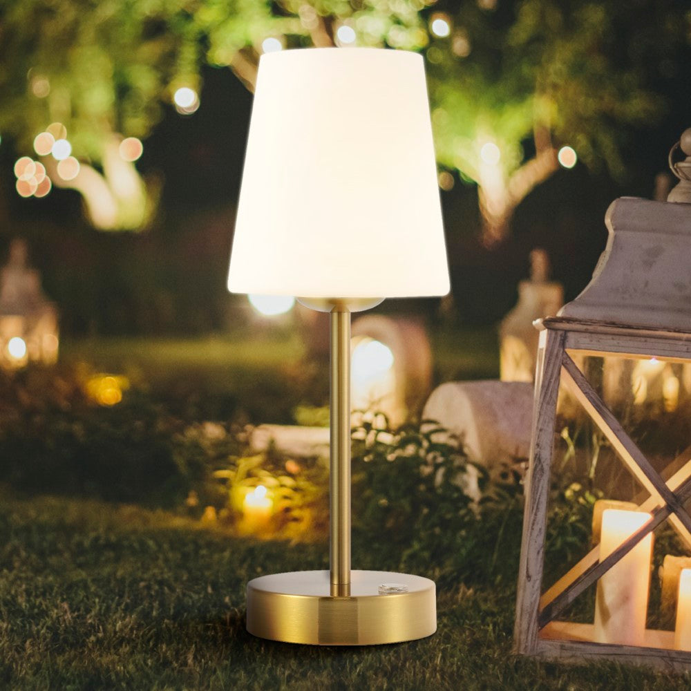 Mainstays 12.75" Modern Minimalist Iron Rechargeable Integrated LED Table Lamp