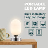Duncan 8" Bohemian Farmhouse Iron Rechargeable Integrated LED Table Lamp