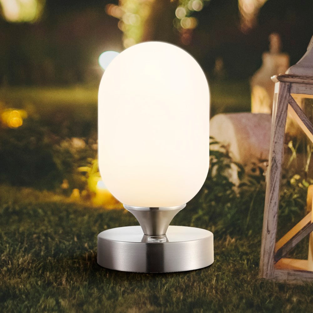 Duncan 8" Bohemian Farmhouse Iron Rechargeable Integrated LED Table Lamp