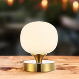 Davies 6.13" Bohemian Farmhouse Iron Rechargeable Integrated LED Table Lamp