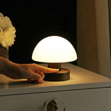 Modern mushroom  5.75" Bohemian Farmhouse Iron Rechargeable Integrated LED Table Lamp
