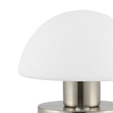 Modern mushroom  5.75" Bohemian Farmhouse Iron Rechargeable Integrated LED Table Lamp
