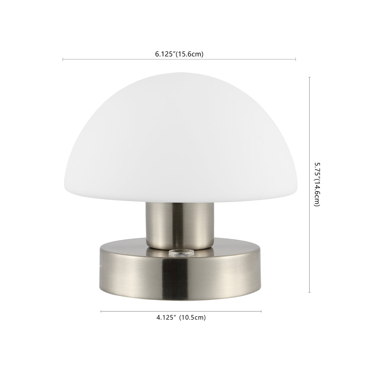Modern mushroom  5.75" Bohemian Farmhouse Iron Rechargeable Integrated LED Table Lamp