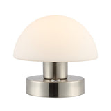 Modern mushroom  5.75" Bohemian Farmhouse Iron Rechargeable Integrated LED Table Lamp