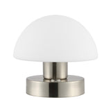 Modern mushroom  5.75" Bohemian Farmhouse Iron Rechargeable Integrated LED Table Lamp