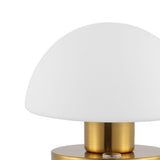 Modern mushroom  5.75" Bohemian Farmhouse Iron Rechargeable Integrated LED Table Lamp