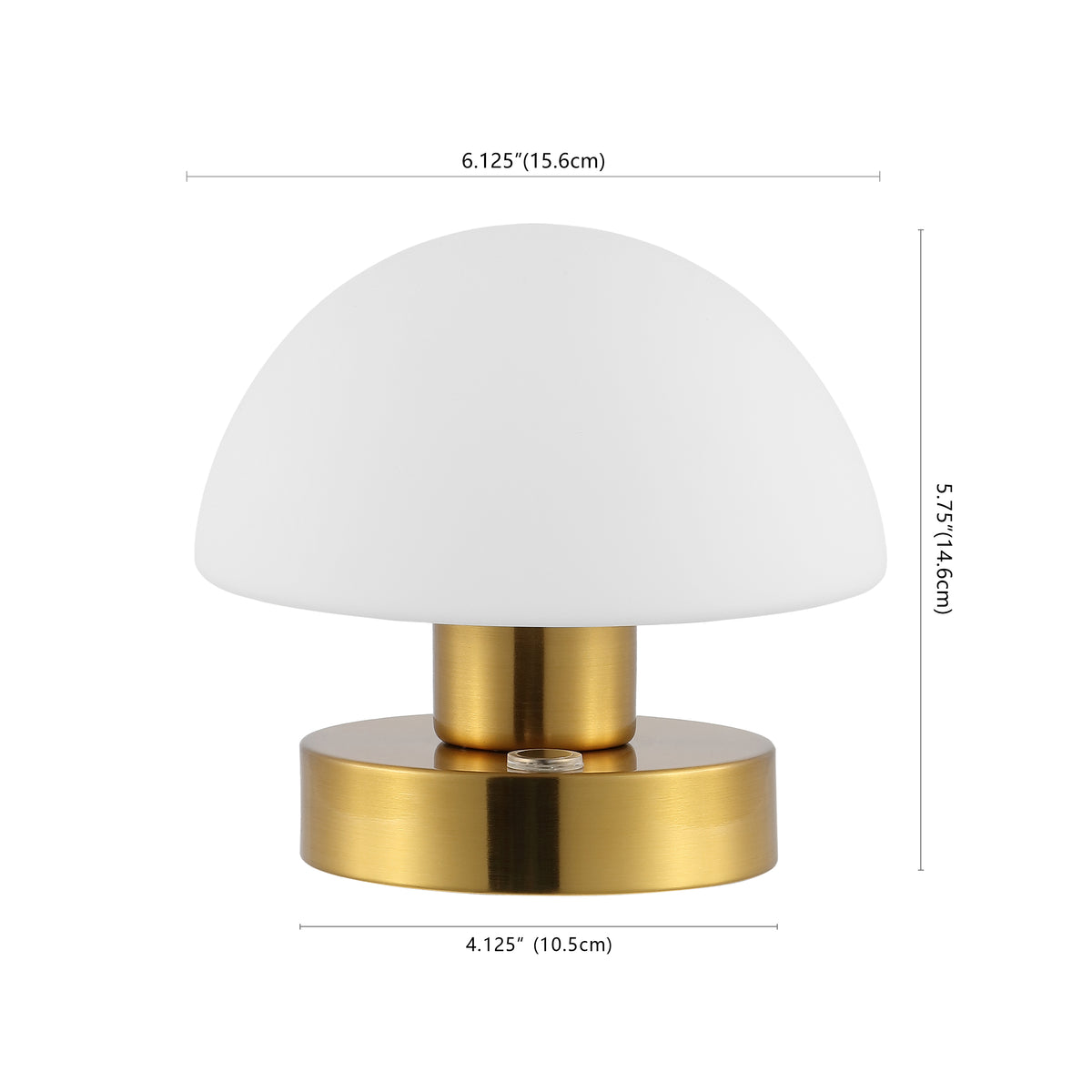 Modern mushroom  5.75" Bohemian Farmhouse Iron Rechargeable Integrated LED Table Lamp