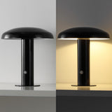 The Kasr Contemporary Bohemian Rechargeable/Cordless Iron Integrated LED Mushroom Table Lamp