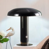 The Kasr Contemporary Bohemian Rechargeable/Cordless Iron Integrated LED Mushroom Table Lamp