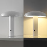 The Kasr Contemporary Bohemian Rechargeable/Cordless Iron Integrated LED Mushroom Table Lamp