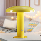 The Kasr Contemporary Bohemian Rechargeable/Cordless Iron Integrated LED Mushroom Table Lamp