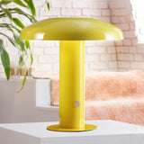 The Kasr Contemporary Bohemian Rechargeable/Cordless Iron Integrated LED Mushroom Table Lamp
