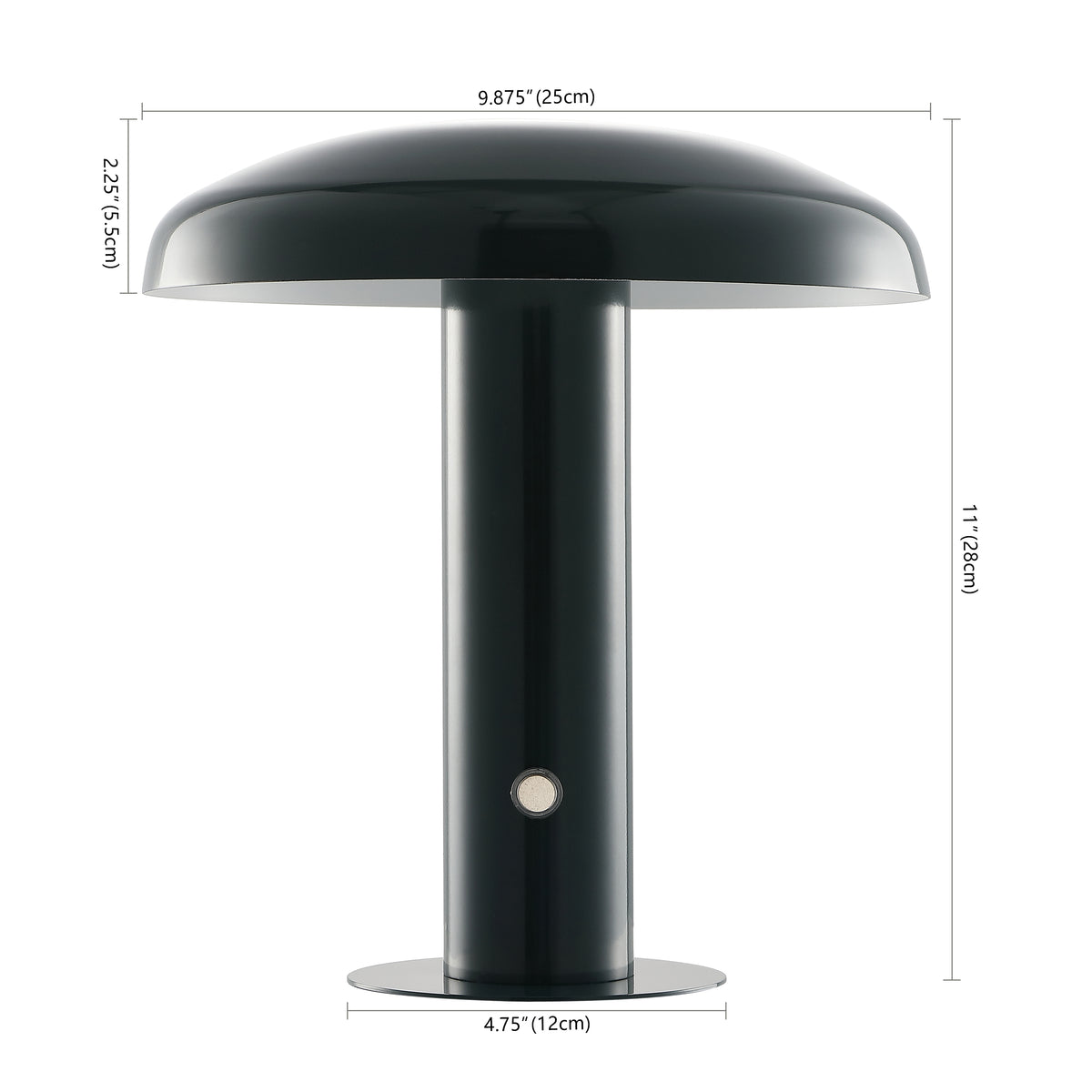 The Kasr Contemporary Bohemian Rechargeable/Cordless Iron Integrated LED Mushroom Table Lamp