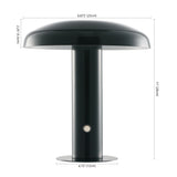 The Kasr Contemporary Bohemian Rechargeable/Cordless Iron Integrated LED Mushroom Table Lamp
