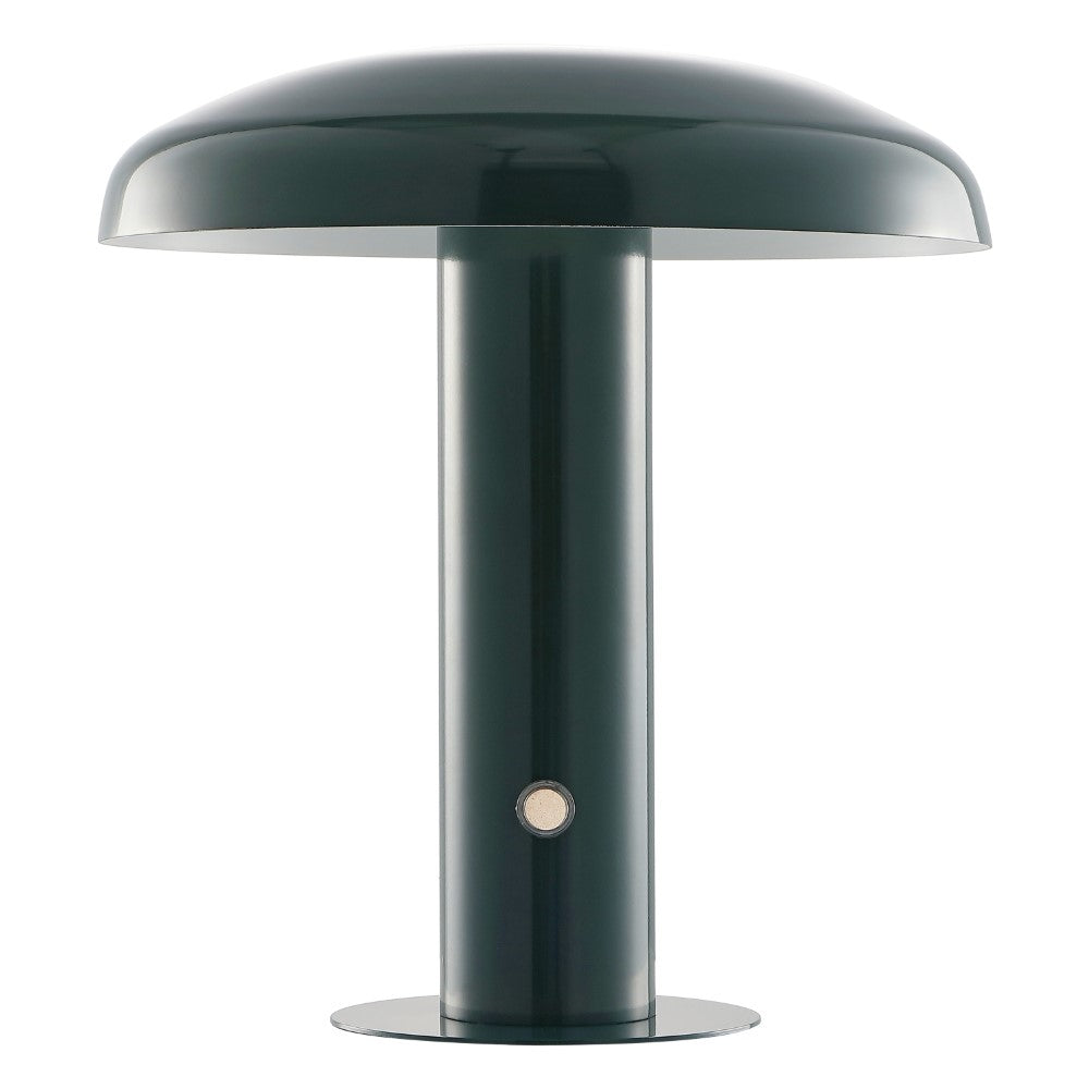 The Kasr Contemporary Bohemian Rechargeable/Cordless Iron Integrated LED Mushroom Table Lamp