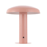 The Kasr Contemporary Bohemian Rechargeable/Cordless Iron Integrated LED Mushroom Table Lamp