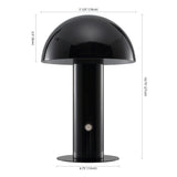 Frasier Contemporary Bohemian Rechargeable/Cordless Iron Integrated LED Mushroom Table Lamp