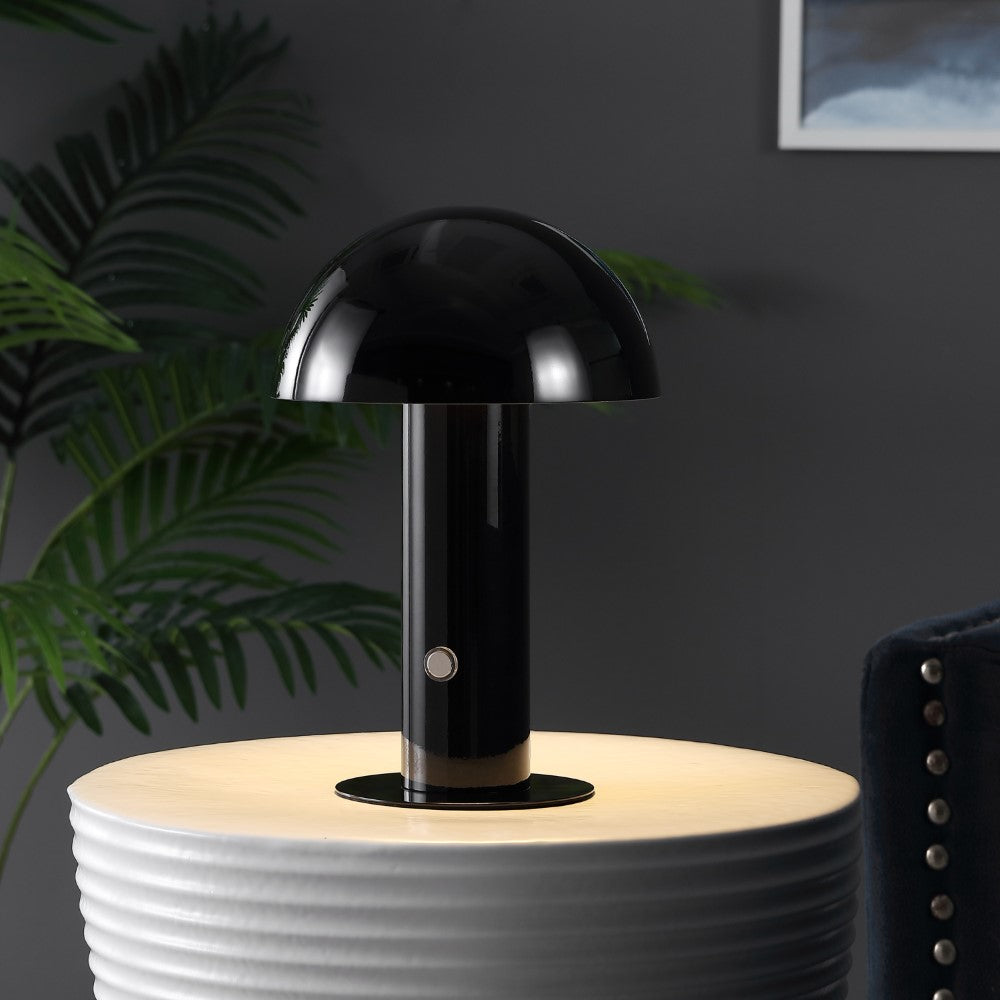 Frasier Contemporary Bohemian Rechargeable/Cordless Iron Integrated LED Mushroom Table Lamp