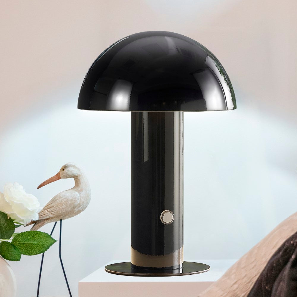 Frasier Contemporary Bohemian Rechargeable/Cordless Iron Integrated LED Mushroom Table Lamp
