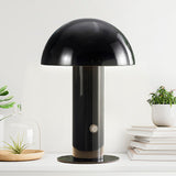 Frasier Contemporary Bohemian Rechargeable/Cordless Iron Integrated LED Mushroom Table Lamp