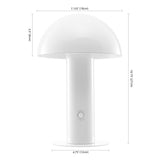 Frasier Contemporary Bohemian Rechargeable/Cordless Iron Integrated LED Mushroom Table Lamp